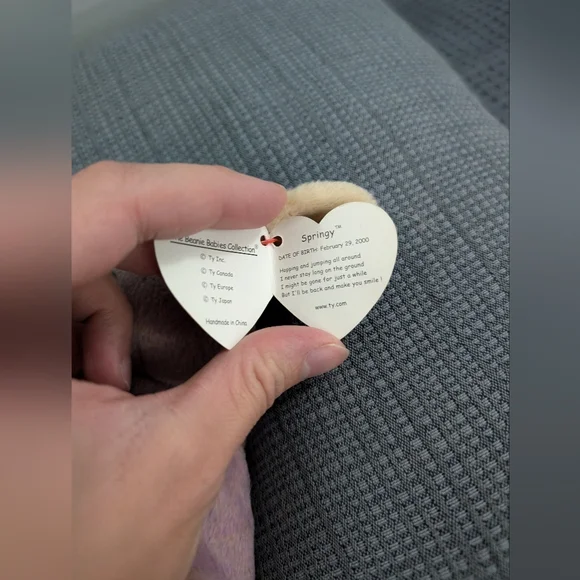 Springy the bunny, ty beanie baby plus McDonald's happy meal ty - Picture 4 of 6